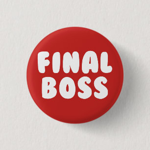 FINAL BOSS Video Game Antagonist Button