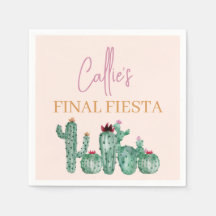 Final Fiesta Bachelorette Cocktail Napkin