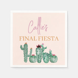 Final Fiesta Bachelorette Cocktail Napkin Serviette