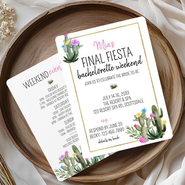 Final Fiesta Bachelorette Weekend Einladung (Final Fiesta Party Invitation)