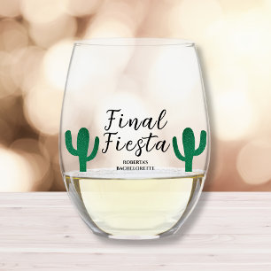 Final Fiesta Cactus Junggeselinnen-Abschied Gevor Weinglas Ohne Stiel