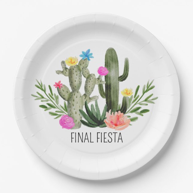 Final Fiesta Party Paper Plates Pappteller (Vorderseite)