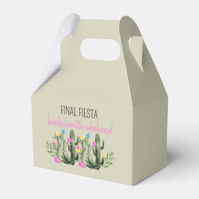 Final Fiesta Personalized Bachelorette Party Geschenkschachtel (Vorderseite)