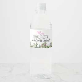 Final Fiesta Personalized Water Bottle Label