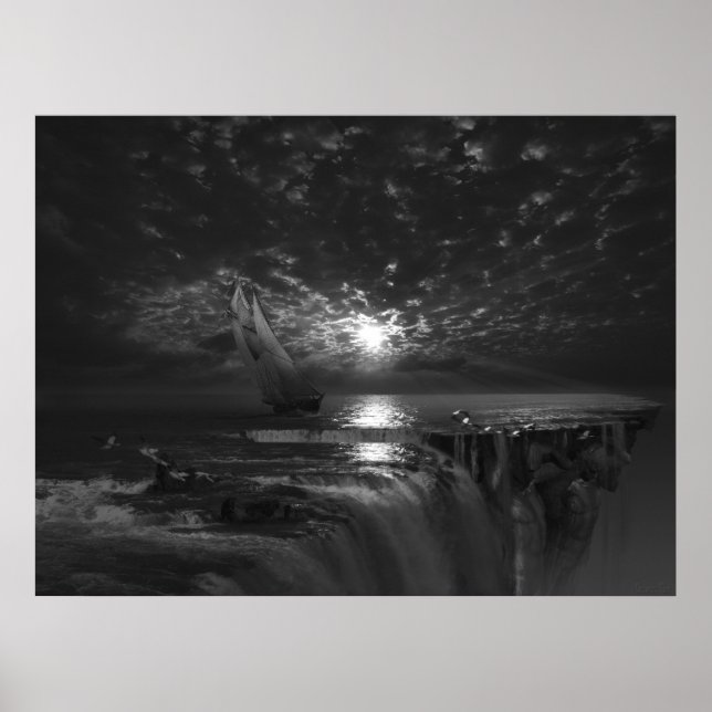 Final Frontier Voyager, surreale Kunst Poster (Vorne)