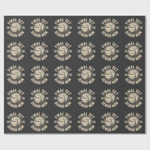 Final Set Senior Mama 2026 Abschluss Volleyball Geschenkpapier