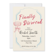 Finalement Divorcé Retro Party Invitation