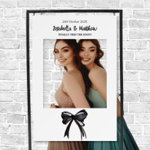 Finalement Tirée Le noeud Bow Mariage Photo Frame 