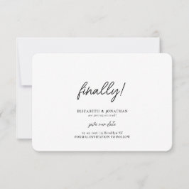 Finally Script Minimalist Wedding Save the Date