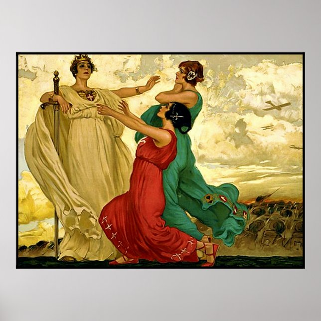 Finalmente!! Vintage Italian WW1. Poster (Vorne)