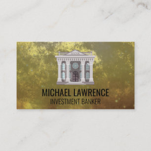 Finance Banking-Logo   Gold Hintergrund Visitenkarte