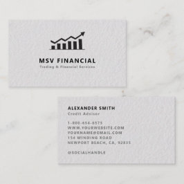 Finance Dealer Trading Sleek Modernes Beruflich Visitenkarte
