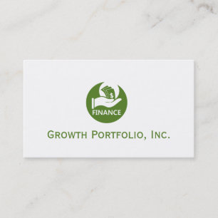 Finance Money-Logo Investitionen Visitenkarte