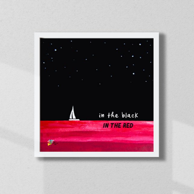 Finance Poster Art Accountant Office Black and Red (Von Creator hochgeladen)