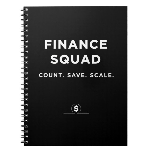 Finance Squad – Count. Save. Scale Notizblock (Vorderseite)