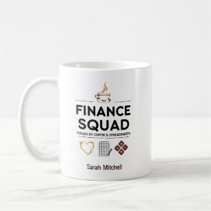 Finance-Squad Personalisierter Kaffee & Tabellen Kaffeetasse