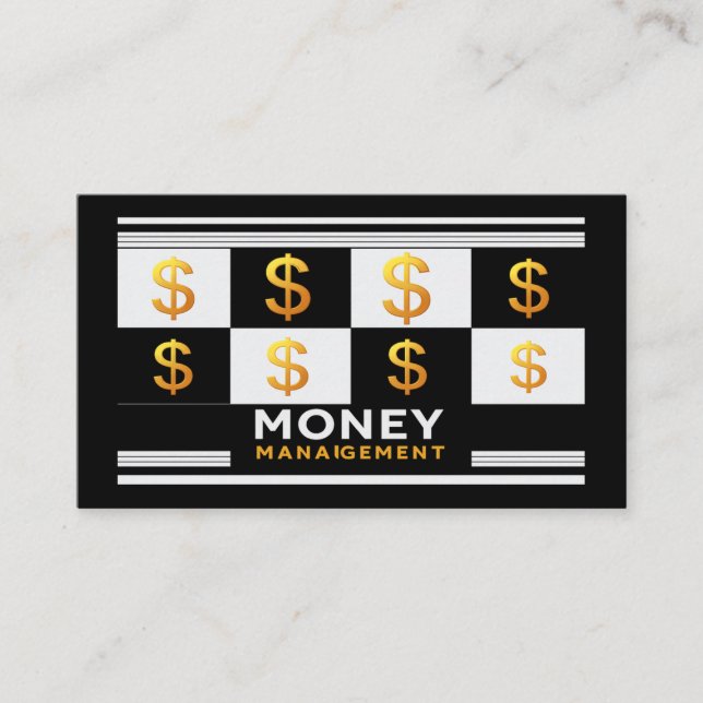 Financial Advisor Money Management Wealth Strategy Visitenkarte (Vorderseite)