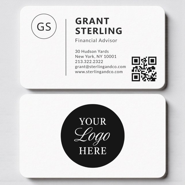 Financial Advisor QR Code Logo Professional  Visitenkarte (Von Creator hochgeladen)