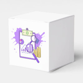 Financial Analysis Report Money Magnifying Glass Geschenkschachtel