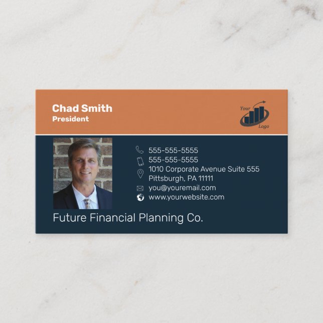 Financial Coach & Trainer Beruflich Visitenkarte (Vorderseite)