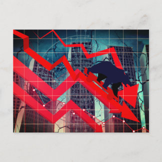 Financial Crisis Postkarte