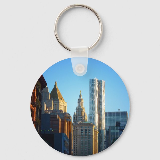 Financial District Skyline Cityscape Schlüsselanhänger (Vorderseite)