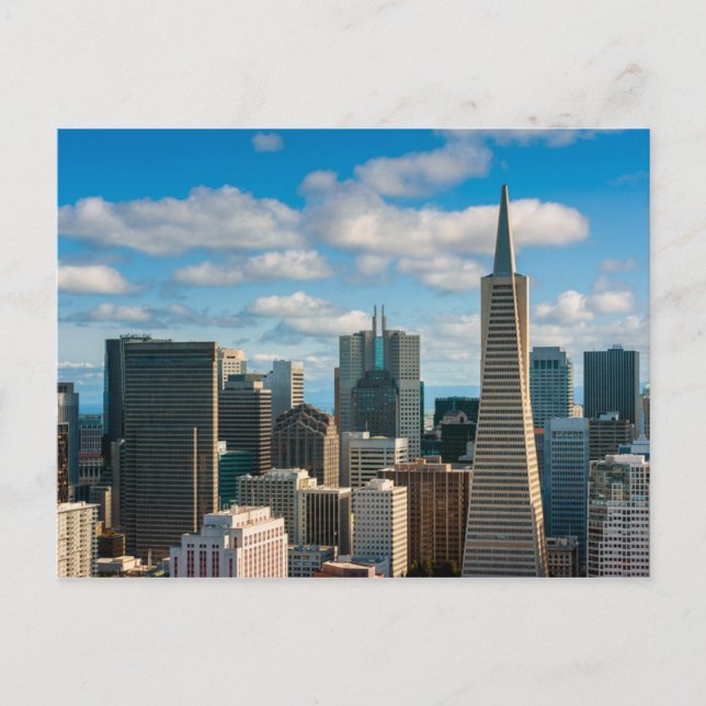 Financial District Skyline von San Francisco Postkarte (Vorderseite)