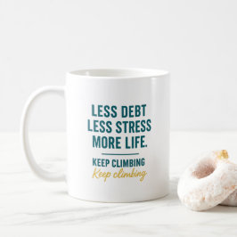 Financial Journey Bold Aquamarin Letters Gold Scri Kaffeetasse