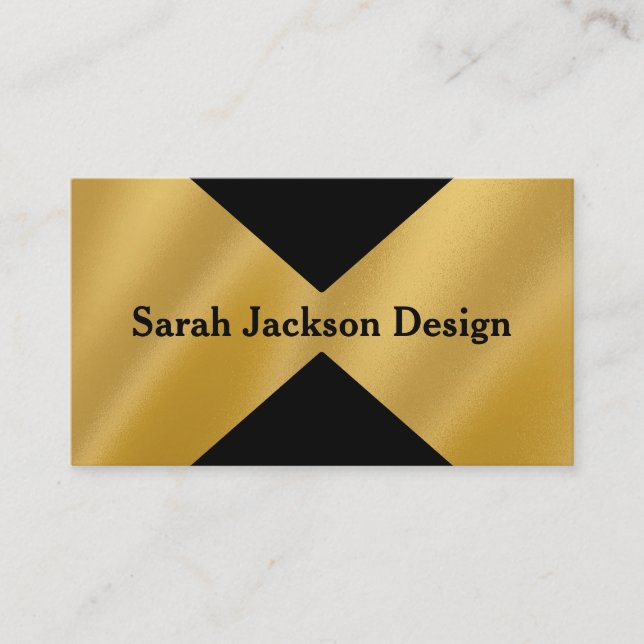 Finanz-Business für Gold und Black Graphics Design Visitenkarte (Vorderseite)
