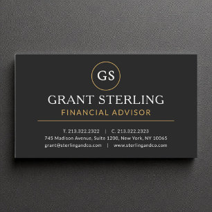 Finanzberater Black Gold Luxury Modernste Visitenkarte