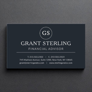 Finanzberater Black Silver Luxury Visitenkarte