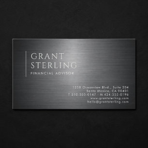 Finanzberater Metallic Professional Visitenkarte
