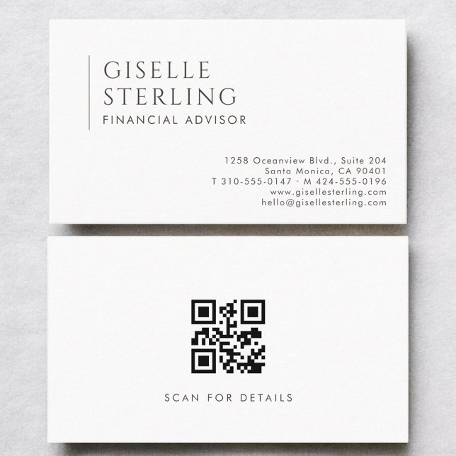 Finanzberater Modern Professional QR Code Visitenkarte (Von Creator hochgeladen)