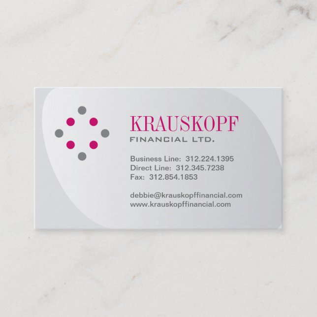 Finanzberater-Visitenkarte-Schablone Visitenkarte (Vorderseite)