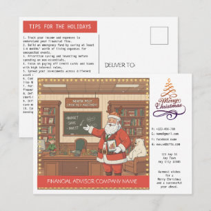 Finanzberatungs-Weihnachtsgruß-Postkarte Feiertagspostkarte