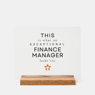 Finanzchef   Berufliches Büro Acrylschild