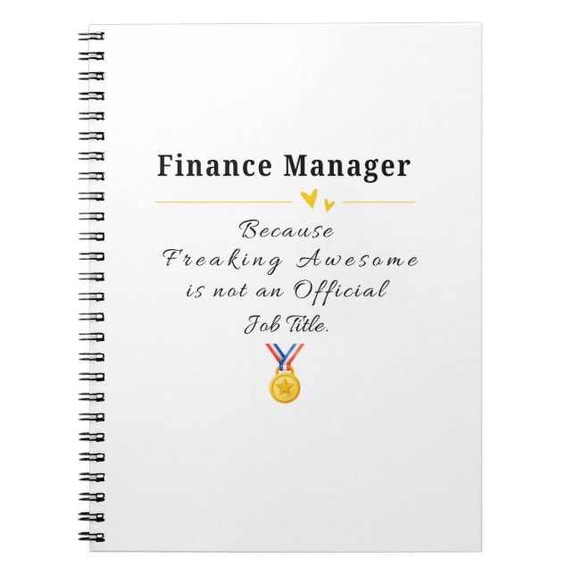 Finanzchef Funny Appreciating Notizblock (Vorderseite)