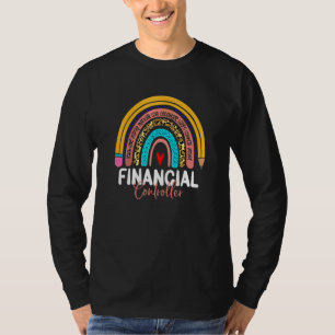 Finanzcontroller Leopard Rainbow Finance zurück T-Shirt
