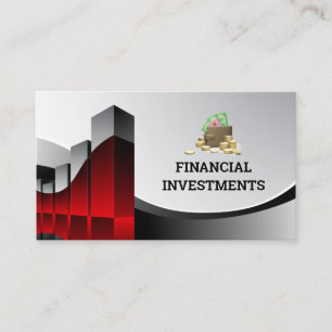 Finanzdiagramm Geldsack Buchhalter Visitenkarte