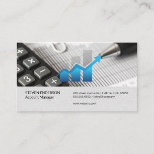 Finanzdiagramm Stiftdokumente Visitenkarte