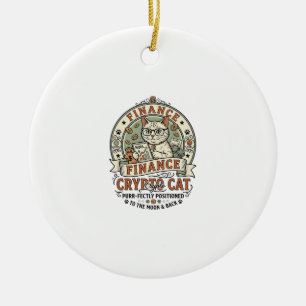 Finanzen Krypto Katze Finanzen Krypto Katze Vintag Keramik Ornament