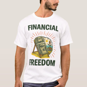 Finanzielle Freiheit Strandstuhl für Vermögensaufb T-Shirt