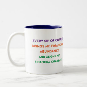 Finanzielle Überfluss finanzielle Chakras™-Tass Zweifarbige Tasse