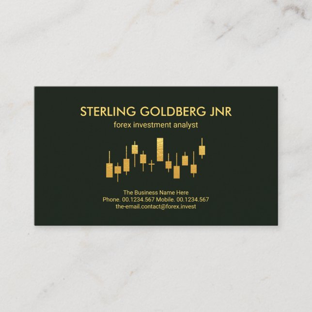 Finanzierung von Trends an der Goldbörse Visitenkarte (Vorderseite)