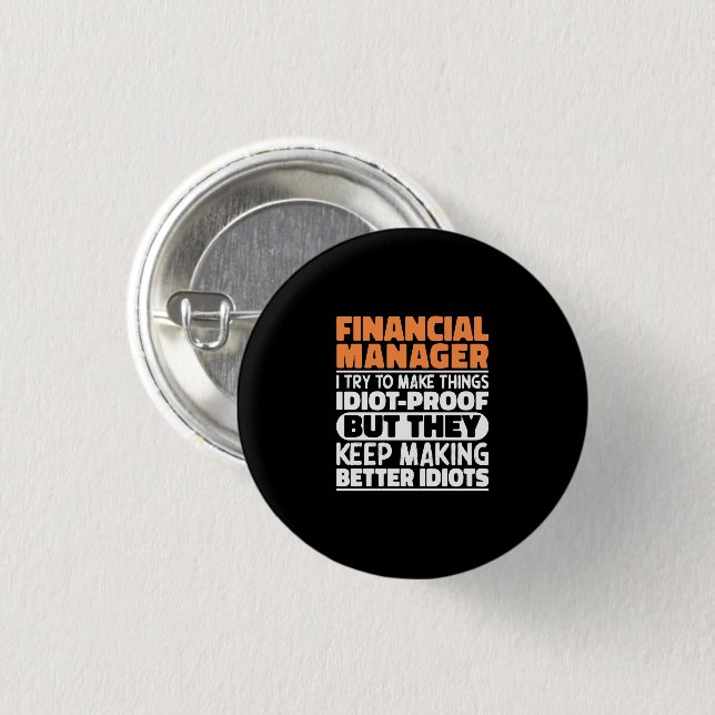Finanzmanager Ich versuche, die Dinge Cool zu mach Button (Vorne & Hinten)