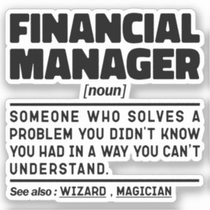 Finanzmanager Noun Management Inspiration Aufkleber