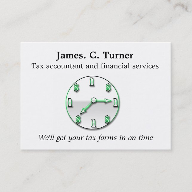 Finanzservice-Visitenkarte Visitenkarte (Vorderseite)
