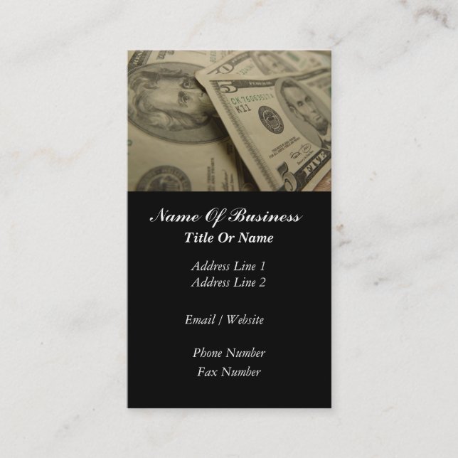 Finanzservice-Visitenkarte Visitenkarte (Vorderseite)