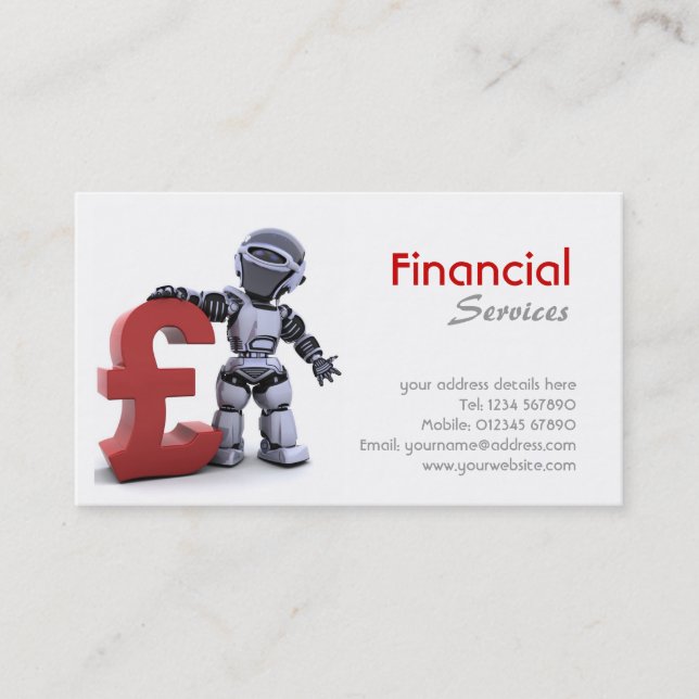 Finanzservice-Visitenkarte Visitenkarte (Vorderseite)