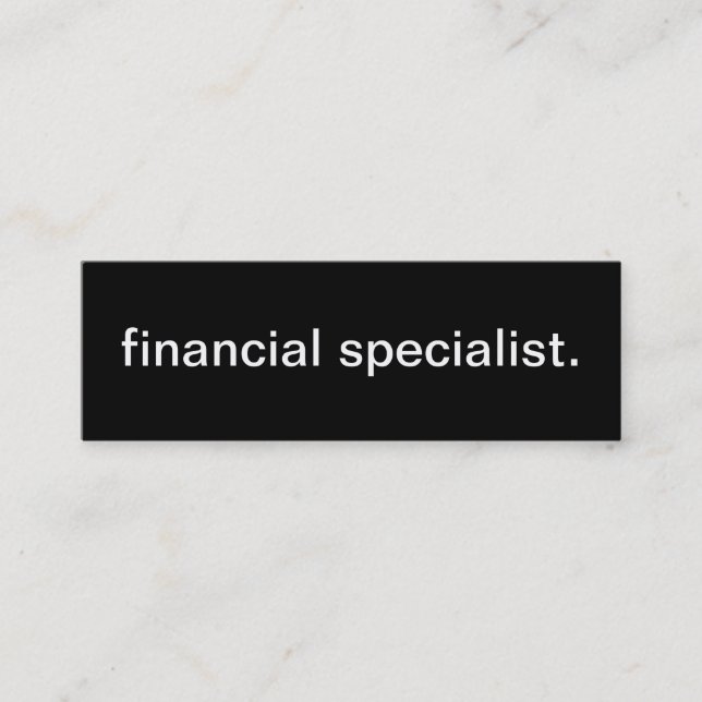 Finanzspezialisten-Visitenkarte Mini Visitenkarte (Vorderseite)